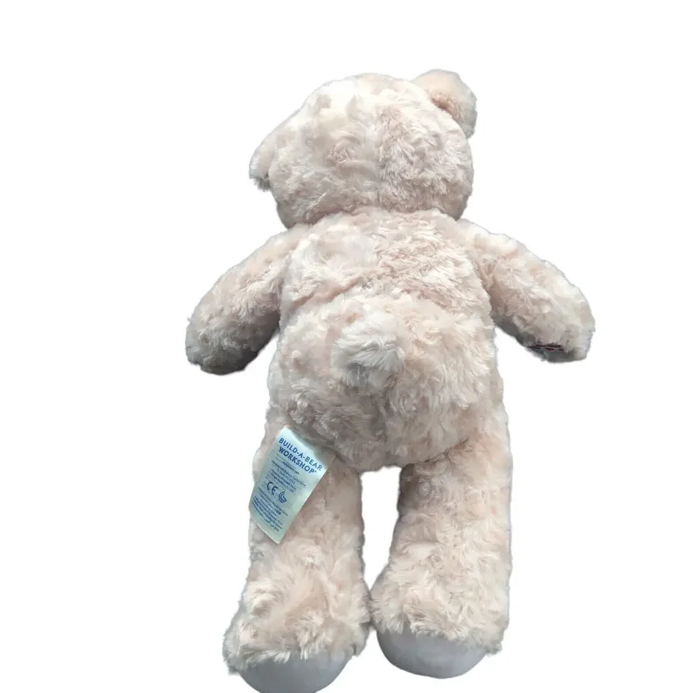 Build A Bear‎ Cream Curly Fur Teddy Plush Stuffed Bear 19 Inches
